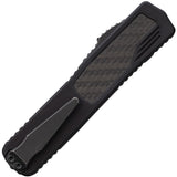 Guardian Tactical Automatic Scout Knife OTF Black Aluminum & Carbon Fiber Serrated Elmax Blade 142612