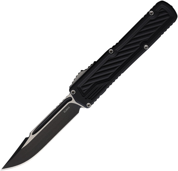 Guardian Tactical Automatic Scout Knife OTF Black Aluminum Two-Tone Elmax Blade 143211