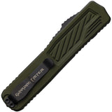 Guardian Tactical Automatic Scout Knife OTF OD Green Aluminum Black Elmax Serrated Blade 148112