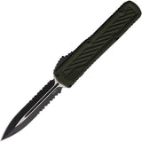 Guardian Tactical Automatic Scout OTF Knife OD Green Aluminum Elmax Serrated Blade 148232