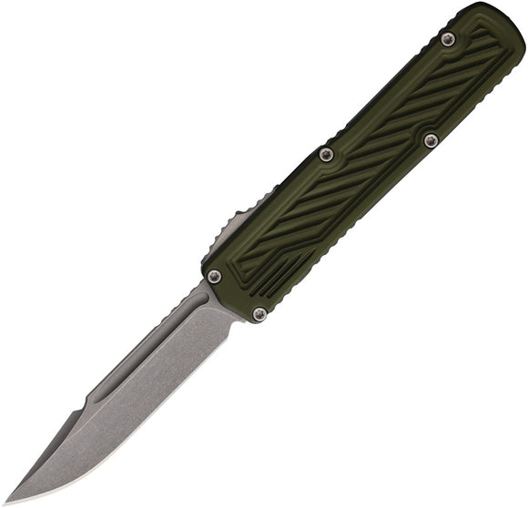 Guardian Tactical Automatic Scout Knife OTF OD Green Aluminum Stonewash Elmax Blade 148511