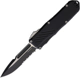 Guardian Tactical Automatic Recon 035 OTF Knife Black Aluminum Two-Tone MagnaCut Serrated Blade 93212