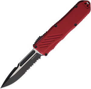 Guardian Tactical Automatic Recon 035 G2 Knife OTF Red Aluminum MagnaCut Serrated Blade 94212
