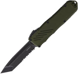 Guardian Tactical Automatic Recon 035 OTF Knife OD Green Aluminum MagnaCut Serrated Tanto Blade 98622