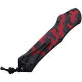 Heretic Knives Automatic Hydra Knife OTF Red Camo Aluminum MagnaCut Blade 00810ARCAMO