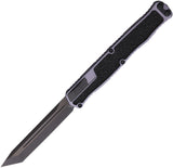 Heretic Knives Automatic Cleric II Knife OTF Gray Aluminum & Black MagnaCut Tanto Blade 0196AGRY