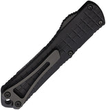 Heretic Knives Automatic Manticore S Knife OTF Black Aluminum MagnaCut Bowie Blade 022BF6AT