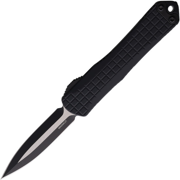 Heretic Knives Automatic Manticore S Knife OTF Black Frag Aluminum MagnaCut Blade 024F10AT