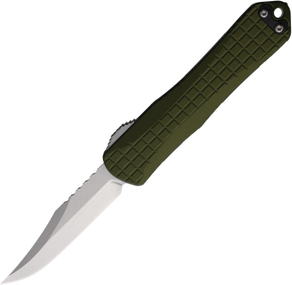 Heretic Knives Automatic Manticore E Knife OTF Green Aluminum MagnaCut Bowie Blade 026BF2AGRN