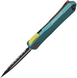 Heretic Knives Automatic Manticore E Knife OTF Teal Aluminum MagnaCut Serrated Blade 02810CBOUNTY