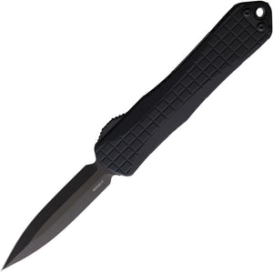 Heretic Knives Automatic Manticore E Knife OTF Black Aluminum MagnaCut Dagger Blade 028F6AT