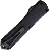 Heretic Knives Automatic Manticore E Knife OTF Black Aluminum MagnaCut Serrated Blade 028F6CT