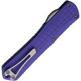 Heretic Knives Automatic Manticore X Knife OTF Purple Frag Aluminum MagnaCut Bowie Blade 030BF2APU
