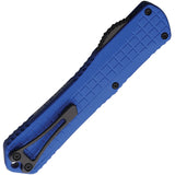 Heretic Knives Automatic Manticore X Knife OTF Blue Frag Aluminum MagnaCut Bowie Blade 030BF6ABLU