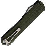 Heretic Knives Automatic Manticore X Knife OTF OD Green Frag Aluminum MagnaCut Recurve Blade 033F2AGRN