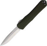 Heretic Knives Automatic Manticore X Knife OTF OD Green Frag Aluminum MagnaCut Recurve Blade 033F2AGRN