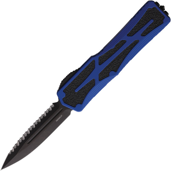 Heretic Knives Automatic Colossus Knife OTF Blue Aluminum MagnaCut Serrated Dagger Blade 0416CBLU