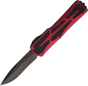 Heretic Knives Automatic Colossus Knife OTF Red Aluminum Recurve MagnaCut Blade 0426ARED