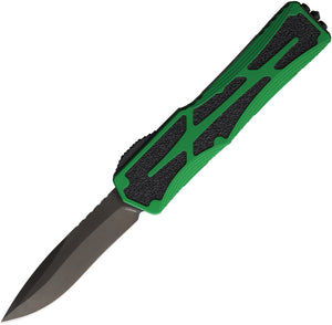 Heretic Knives Automatic Colossus Knife OTF Toxic Green Aluminum MagnaCut Blade 0426ATXGRN