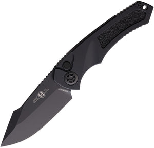 Heretic Knives Automatic Pariah Knife Button Lock Blackout Aluminum MagnaCut Blade 0484AT