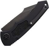 Heretic Knives Automatic Pariah Knife Button Lock Blackout Aluminum MagnaCut Blade 0486AT
