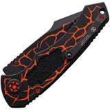 Heretic Knives Automatic Pariah Knife Button Lock Orange Magma Aluminum MagnaCut Blade 048MAGOR