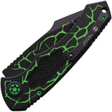 Heretic Knives Automatic Pariah Knife Button Lock Toxic Magma Aluminum MagnaCut Blade 048MAGTX