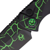 Heretic Knives Automatic Pariah Knife Button Lock Toxic Magma Aluminum MagnaCut Blade 048MAGTX