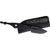 Heretic Knives Kobold Bowie Battleworn Black G10 CPM-MagnaCut Fixed Blade Knife 0658ABLKG10