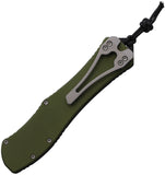 Heretic Knives Automatic Hydra V4 Knife OTF OD Green Aluminum MagnaCut Drop Pt Blade 4075AGRN