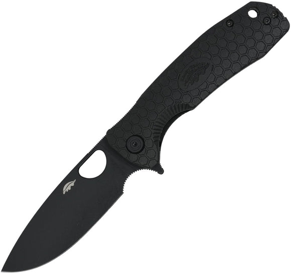 CRKT Scrub Fixed Blade Knife Black Cord Handle SK5 Black Plain