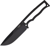 Halfbreed Blades Compact Field Black Premium Steel Fixed Blade Knife CFK01BLK