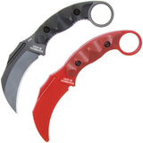 Halfbreed Blades Close Quarters Battle Black & Red G10 2pc Fixed Blade Knife Bundle QB02PB
