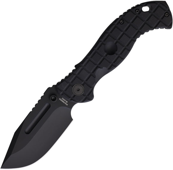 Halfbreed Blades Large Bush LINQ Lock Gen 2 Black G10 Folding CPM-3V Knife LBF01G2BLK