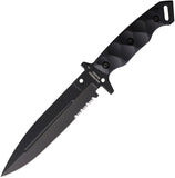 Halfbreed Blades Medium Infantry Black G10 D2 Steel Fixed Blade Knife MIK01PSBLK