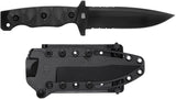 Halfbreed Blades Medium Infantry 04 Black G10 Bohler K340 Fixed Blade Knife MIK04BLK