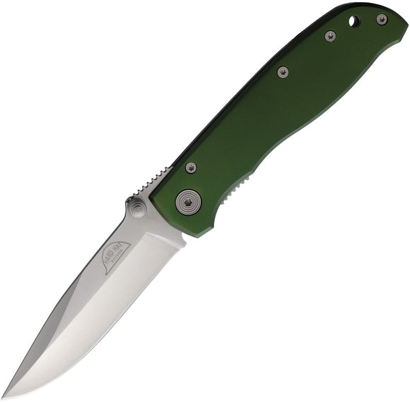 Hard Hat Lockback Green Aluminum Folding Stainless Pocket Knife 842GN