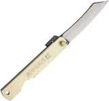 Higonokami Knives No 3 Silver Folder Pocket Knife Carbon Steel Blade GO03SL