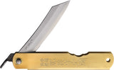 Higonokami Brass Folding Blue Paper Steel Pocket Knife O10L