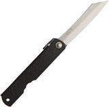 Higonokami Knives No 5 Black Folding Pocket Knife Blue Paper Steel Blade GOC5