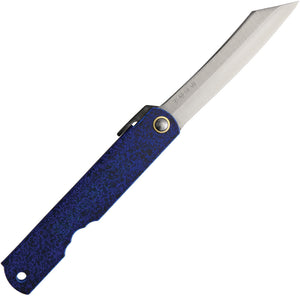 Higonokami Knives No 8 Blue Folding Pocket Knife Blue Paper Steel Blade GOC8