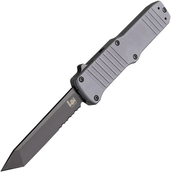 Heckler & Koch Automatic Hk Hadron OTF Knife Gray Aluminum 154CM Serrated Blade 54002