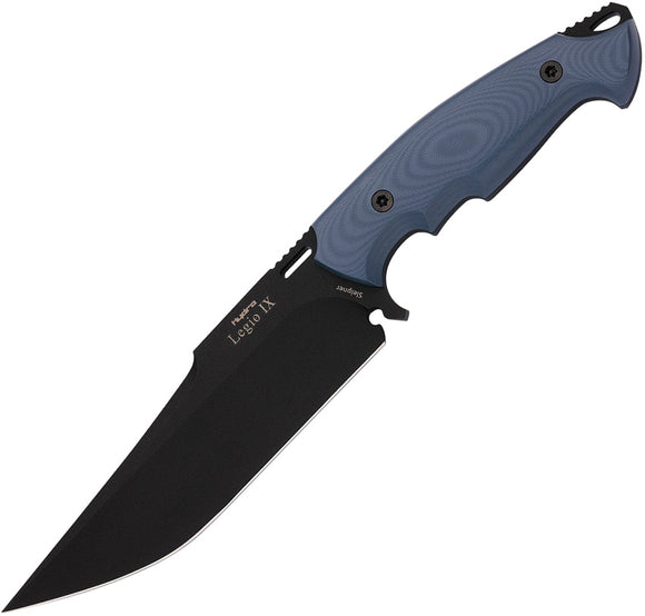 Hydra Knives Legio IX Blue G10 Sleipner Steel Fixed Blade Knife S17BLB