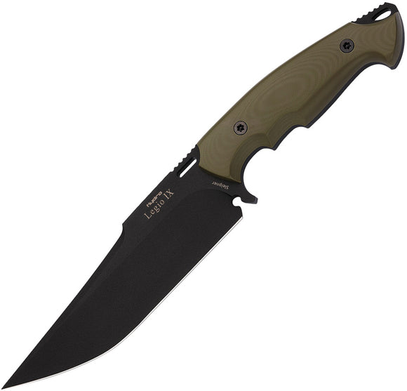 Hydra Knives Legio IX Green G10 Sleipner Steel Fixed Blade Knife S17BLG