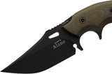 Hydra Knives Alano Green G10 Sleipner Steel Fixed Blade Knife S18BLG