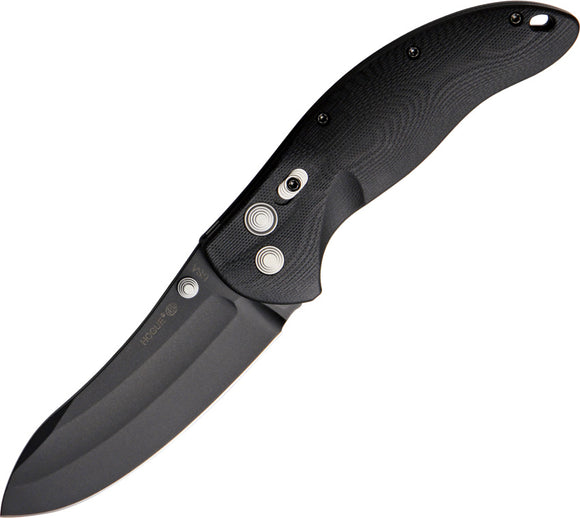 Hogue EX-04 Button Lock Upswept 154CM Black G10 Folding Pocket Knife 34450