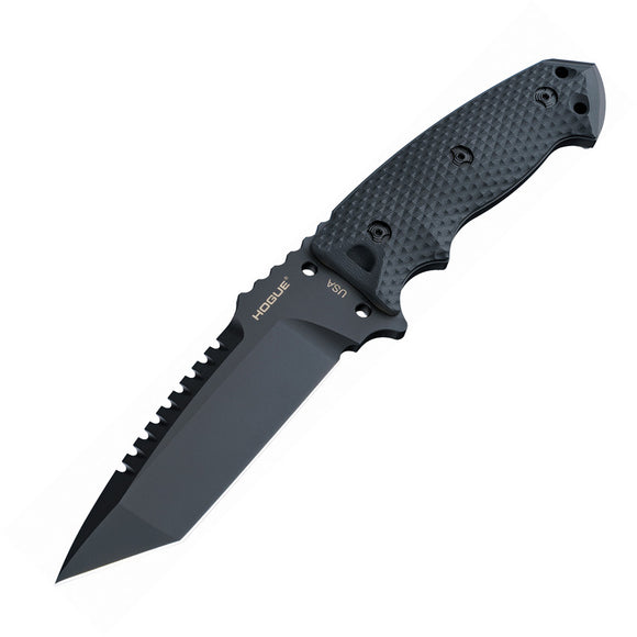 Hogue EX-F01 Black G10 A2 Tool Steel Tanto Fixed Blade Knife 35129