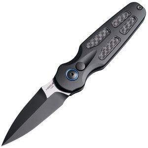 Hogue Automatic Ballista II Knife Button Lock Black Aluminum & Carbon Fiber MagnaCut Blade 64290LIM 