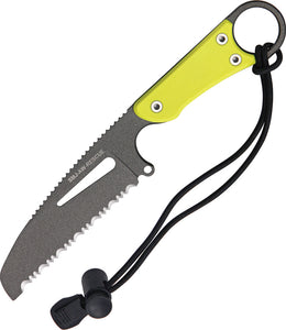 HPA SMJ Air Water Rescue Yellow G10 420J2 Serrated Steel Fixed Blade Knife HPA3