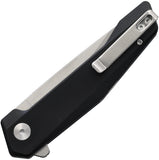 Hopian Vex Linerlock Black G10 Folding D2 Steel Drop Pt Pocket Knife KZ2661